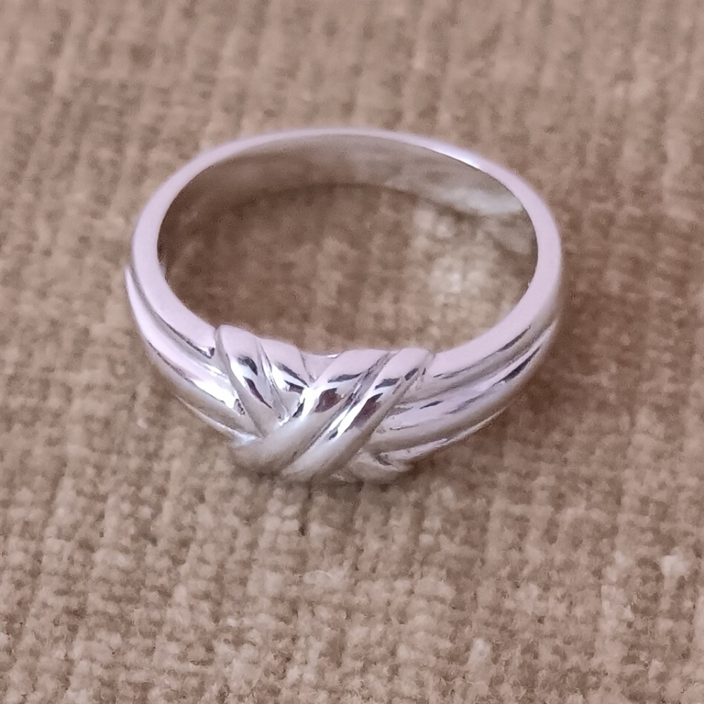 FAS Stamped Silver Tone Ring - Picture 9 of 10